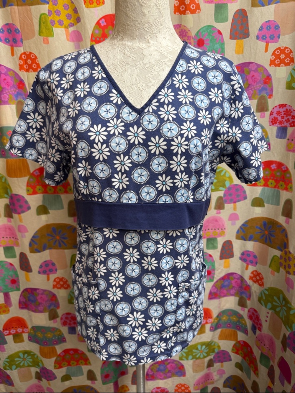 All Heart 100% Cotton S/S Scrub Top. Medium?